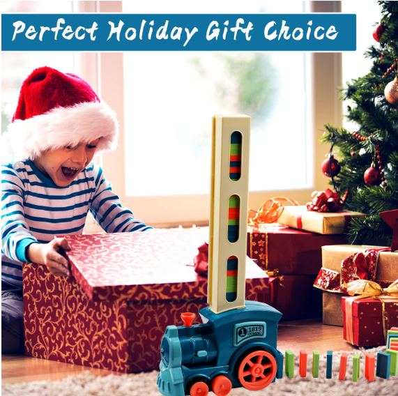 Train Toy Domino Set for Kids BPA Free Plastic with Sound Effects