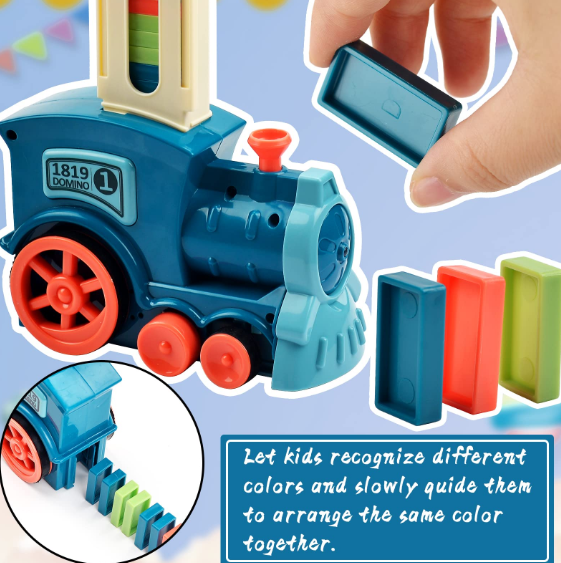 Train Toy Domino Set for Kids BPA Free Plastic with Sound Effects