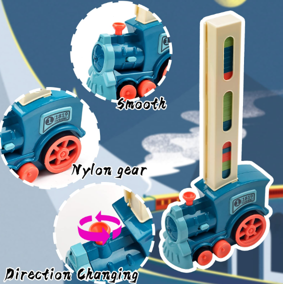 Train Toy Domino Set for Kids BPA Free Plastic with Sound Effects