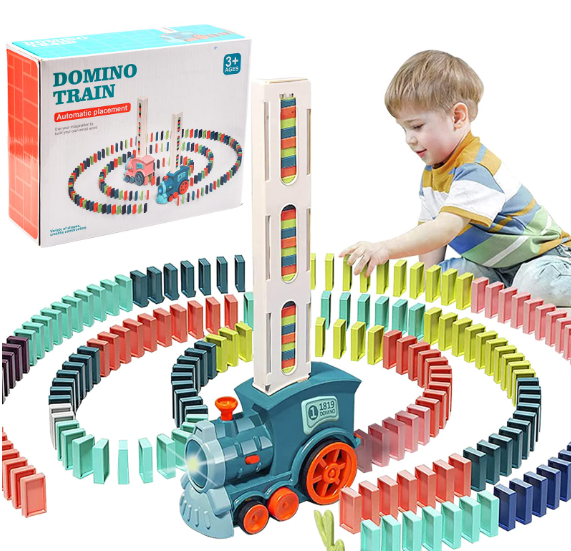 Train Toy Domino Set for Kids BPA Free Plastic with Sound Effects